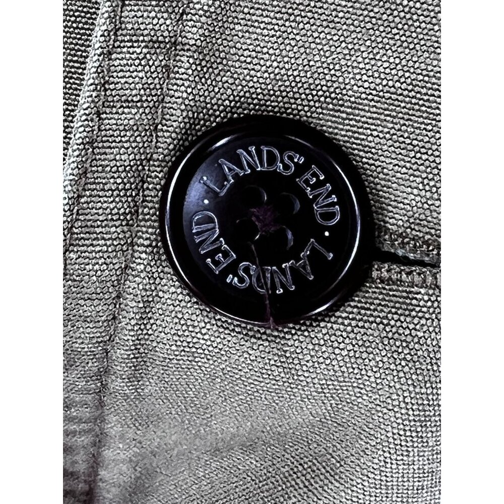 Lands End Mens Canvas XL Barn Coat Corduroy Collar Button Front Brown Tan Lined - Picture 9 of 16